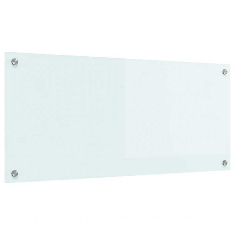 Panel kuchenny Biały 90 x 40 cm szkło hartowane