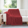Koce narzutowe 6 pcs Bordeaux Czerwony 200 x 150 cm Polar