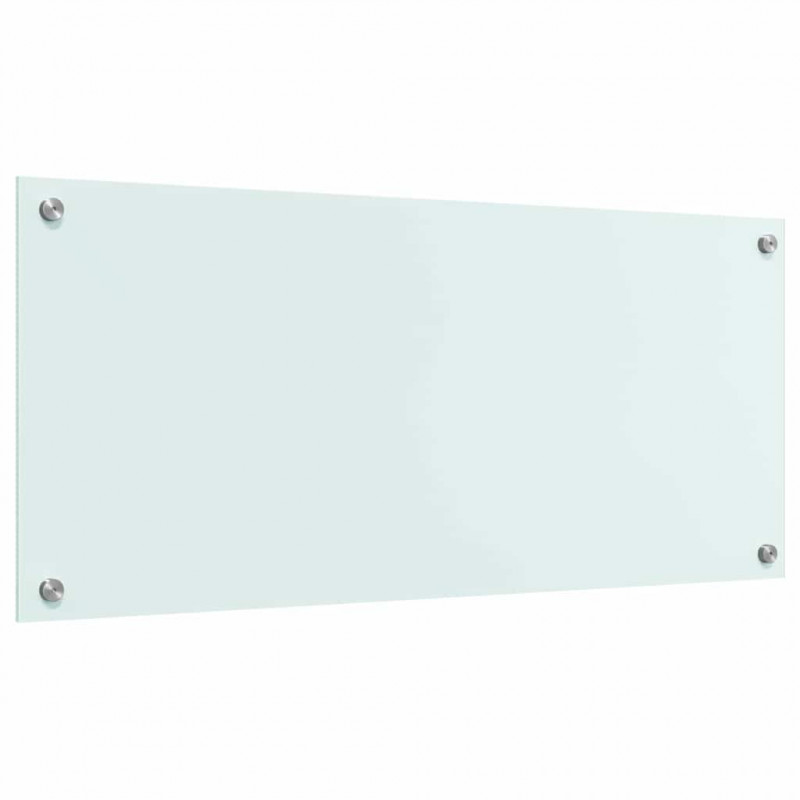 Panel kuchenny Biały 90 x 40 cm szkło hartowane