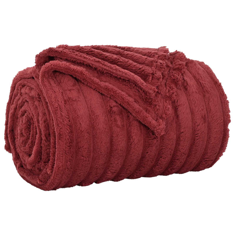 Koce narzutowe 6 pcs Bordeaux Czerwony 200 x 150 cm Polar