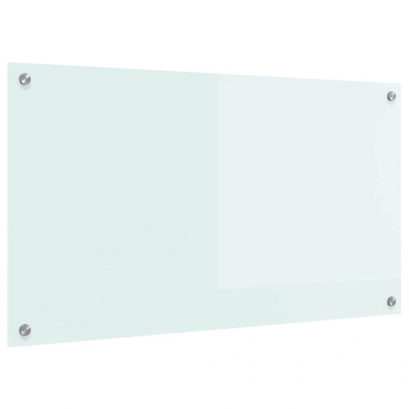 Panel kuchenny Biały 90 x 50 cm szkło hartowane