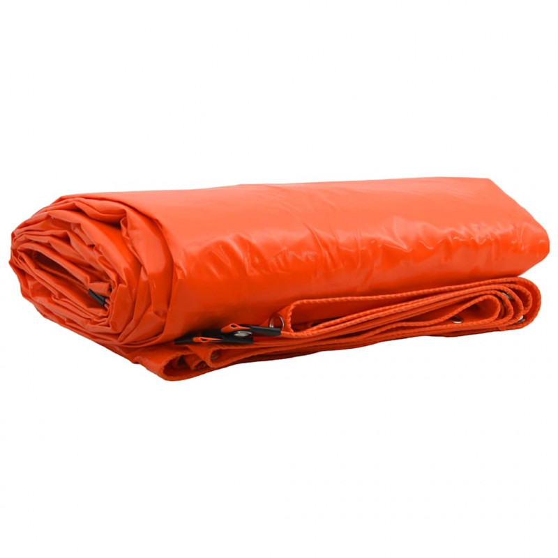 Plandeka 650g / m² Pomarańczowy 3 x 5 m Płótno z powłoką PVC