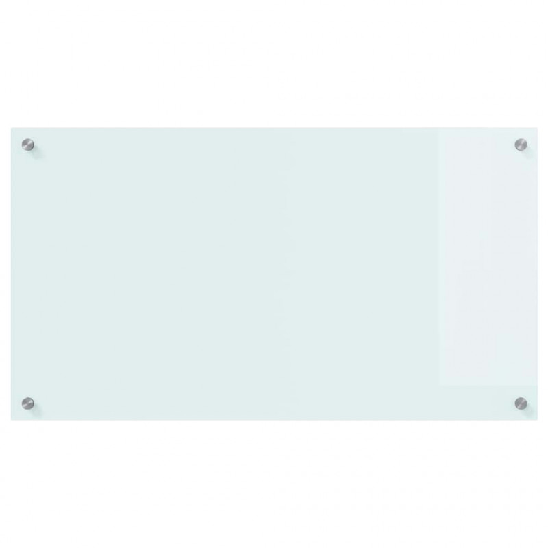 Panel kuchenny Biały 90 x 50 cm szkło hartowane
