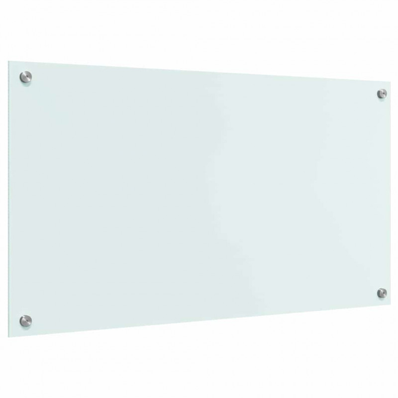 Panel kuchenny Biały 90 x 50 cm szkło hartowane