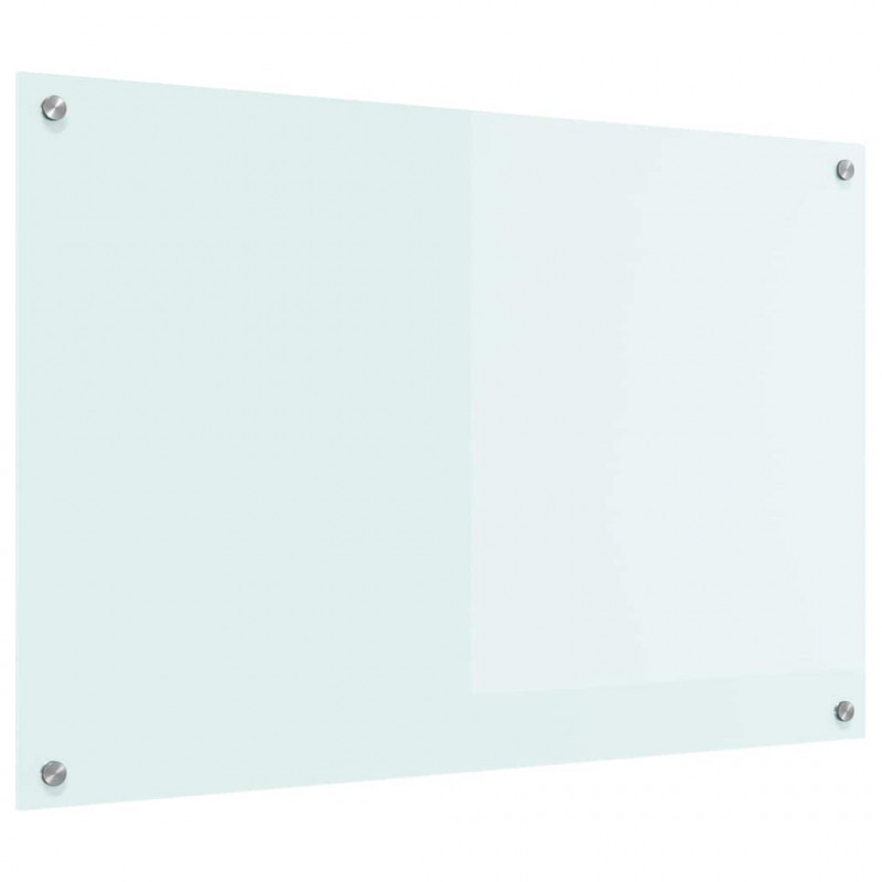 Panel kuchenny Biały 90 x 60 cm szkło hartowane