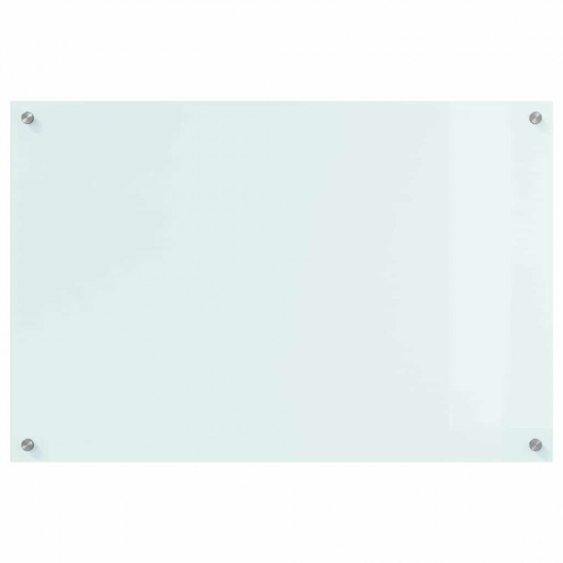 Panel kuchenny Biały 90 x 60 cm szkło hartowane