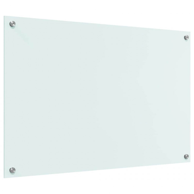 Panel kuchenny Biały 90 x 60 cm szkło hartowane