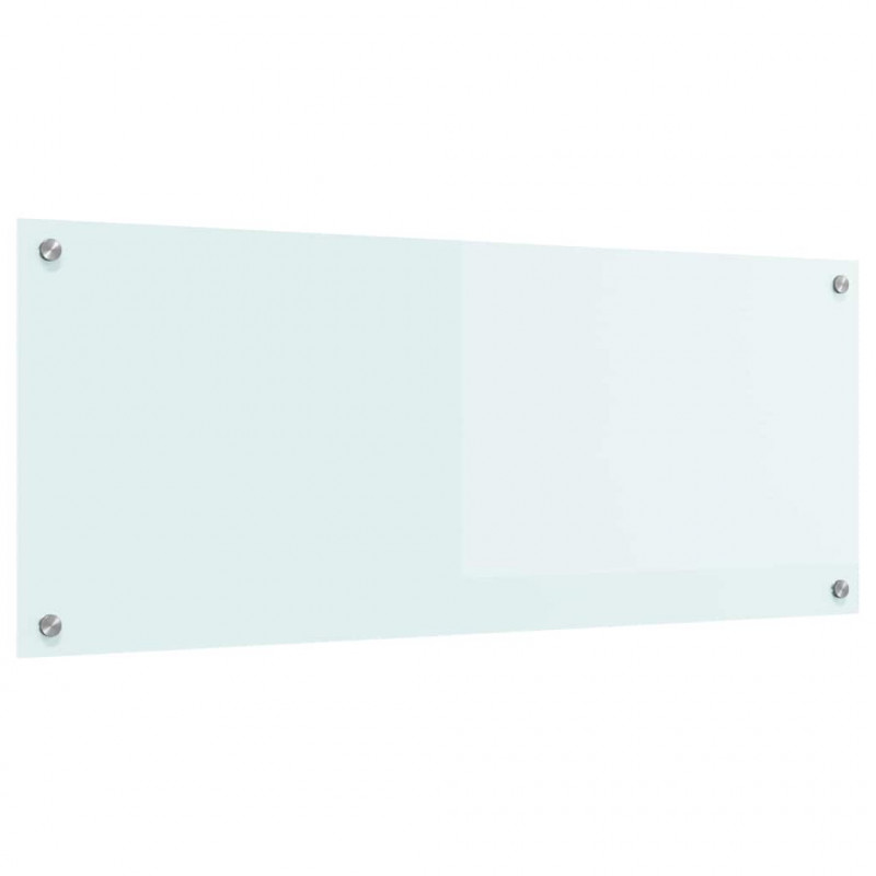 Panel kuchenny Biały 100 x 40 cm szkło hartowane