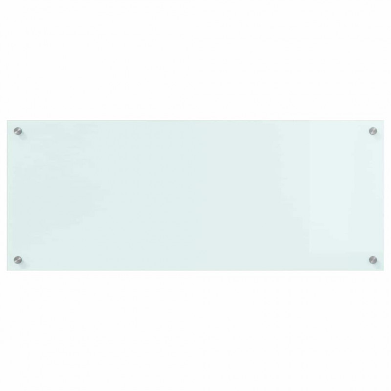 Panel kuchenny Biały 100 x 40 cm szkło hartowane