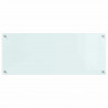 Panel kuchenny Biały 100 x 40 cm szkło hartowane