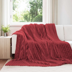 Koce narzutowe 6 pcs Bordeaux Czerwony 270 x 240 cm Polar