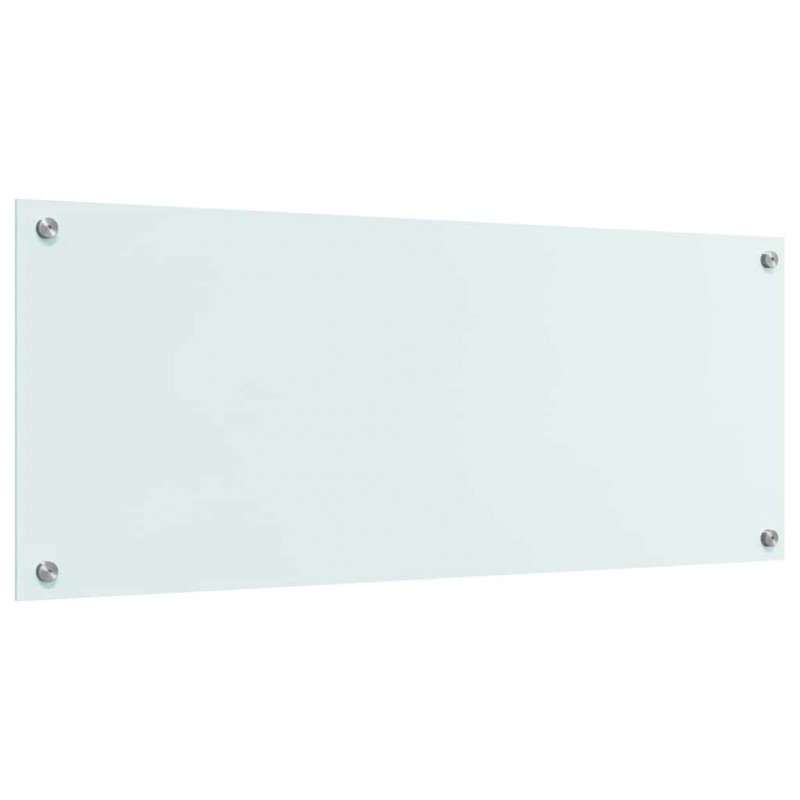 Panel kuchenny Biały 100 x 40 cm szkło hartowane