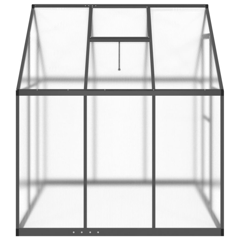 Szklarnia z ramą podstawy, antracyt, 169x169x195 cm, aluminium