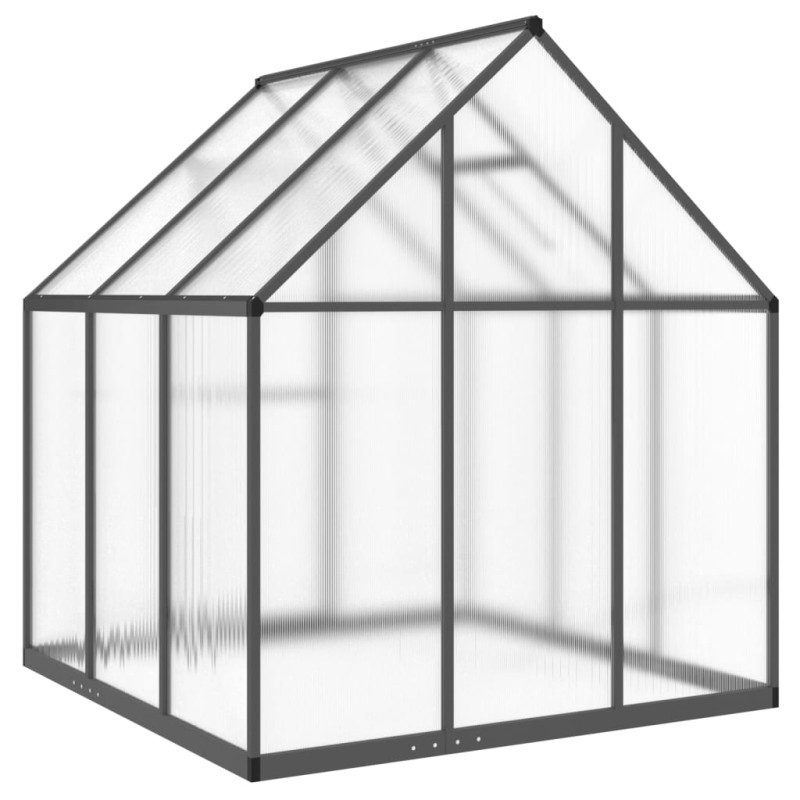 Szklarnia z ramą podstawy, antracyt, 169x169x195 cm, aluminium
