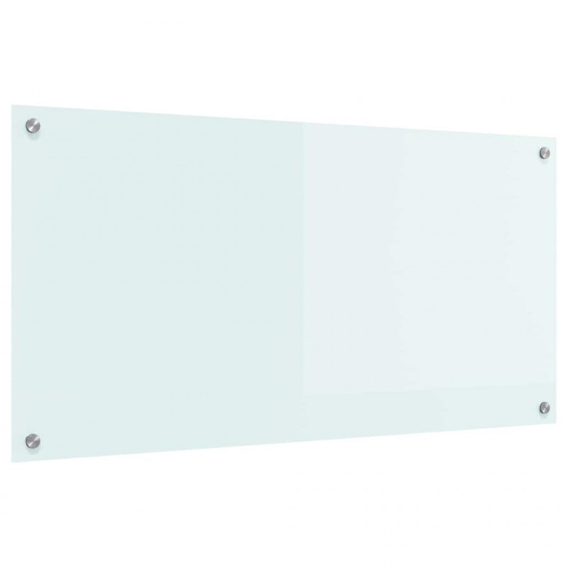 Panel kuchenny Biały 100 x 50 cm szkło hartowane