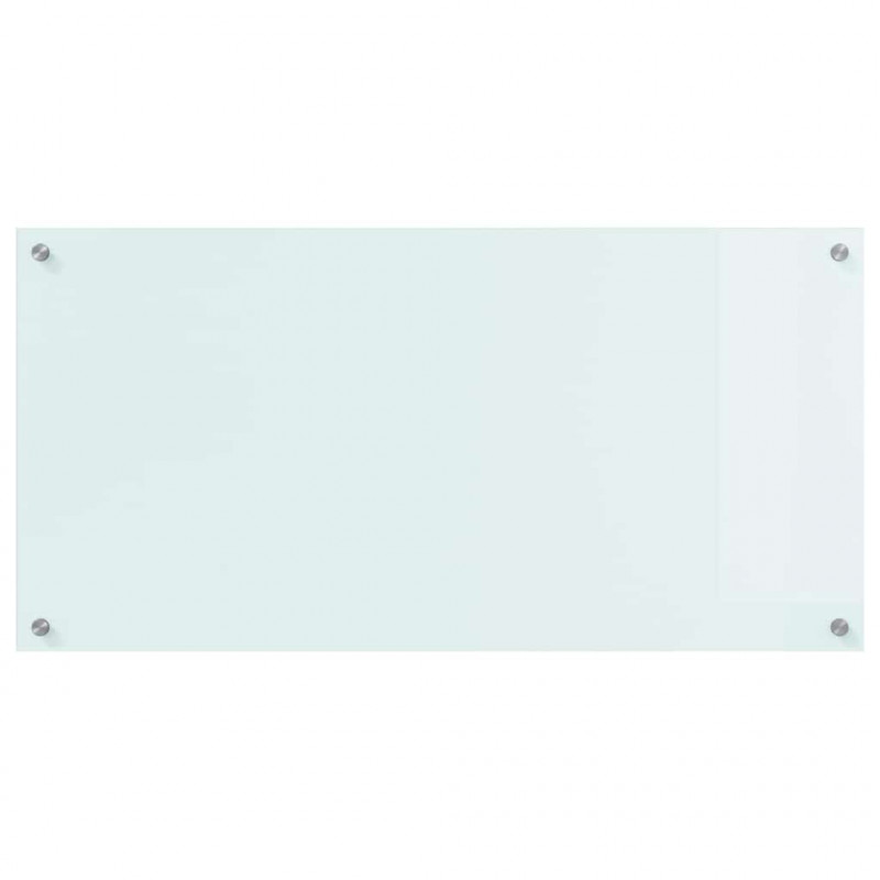 Panel kuchenny Biały 100 x 50 cm szkło hartowane