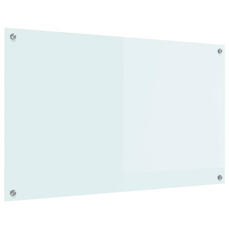 Panel kuchenny Biały 100 x 60 cm szkło hartowane