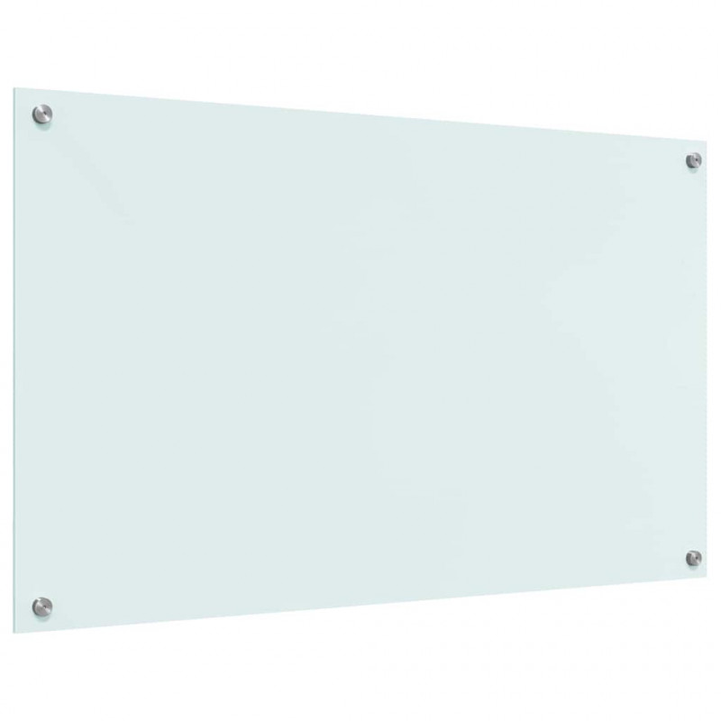 Panel kuchenny Biały 100 x 60 cm szkło hartowane
