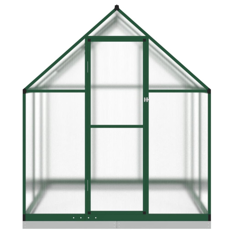 Szklarnia z ramą podstawy, zielona, 169x169x202 cm, aluminium