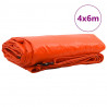 Plandeka 650g / m² Pomarańczowy 4 x 6 m Płótno z powłoką PVC