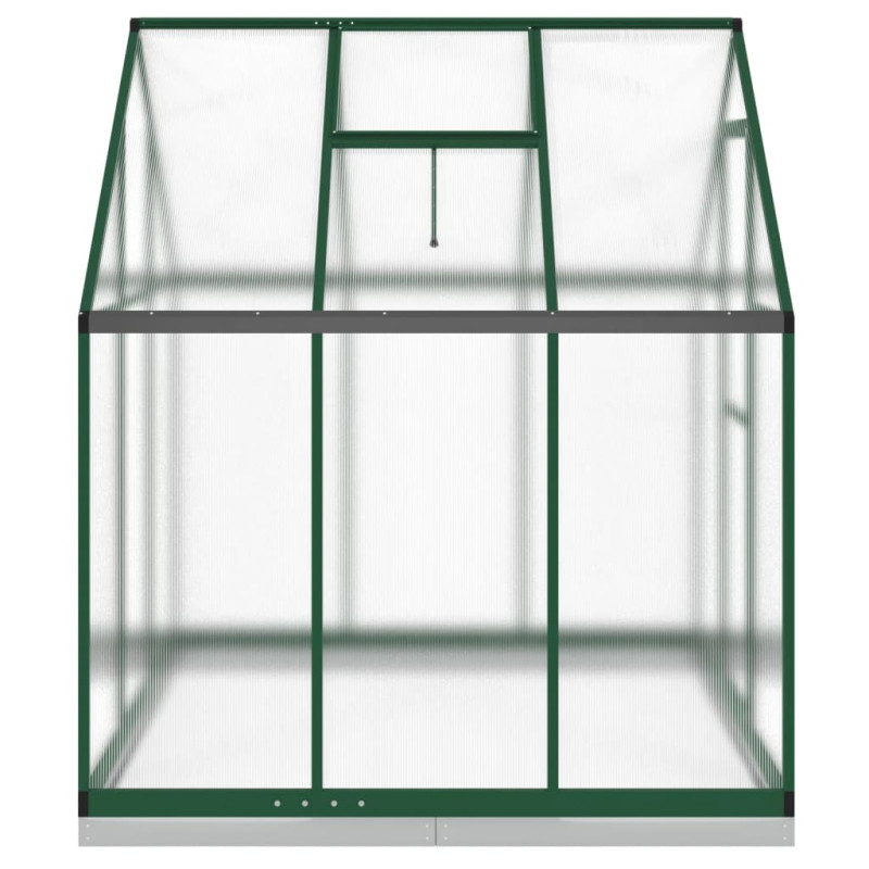 Szklarnia z ramą podstawy, zielona, 169x169x202 cm, aluminium