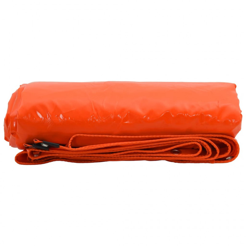 Plandeka 650g / m² Pomarańczowy 4 x 7 m Płótno z powłoką PVC