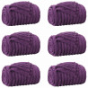Koce narzutowe 6 pcs Fioletowy 200 x 150 cm Polar
