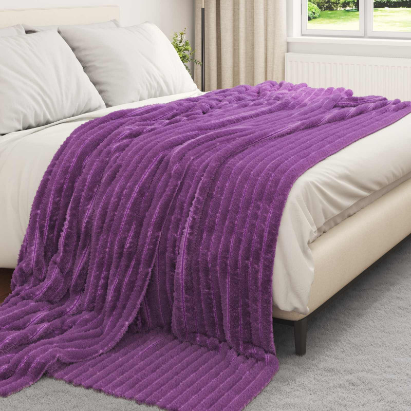 Koce narzutowe 6 pcs Fioletowy 270 x 240 cm Polar