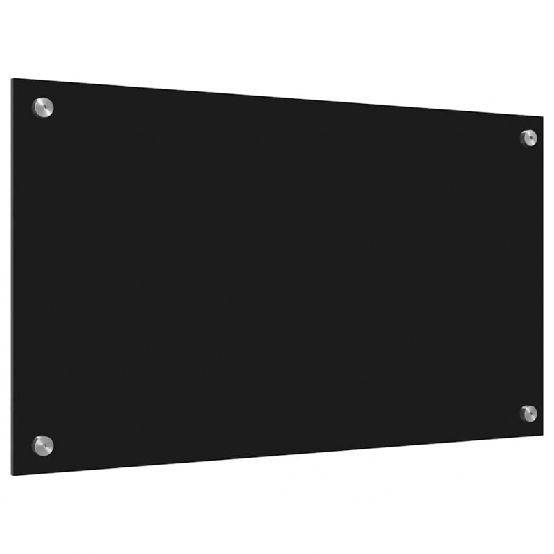 Panel kuchenny Czarny 70 x 40 cm szkło hartowane