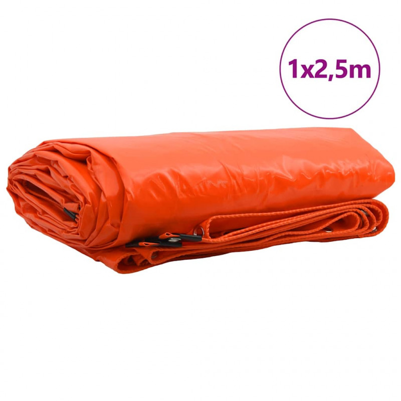 Plandeka 650g / m² Pomarańczowy 1 x 2,5 m Płótno z powłoką PVC