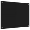 Panel kuchenny Czarny 80 x 60 cm szkło hartowane