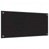 Panel kuchenny Czarny 90 x 40 cm szkło hartowane