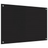 Panel kuchenny Czarny 90 x 60 cm szkło hartowane