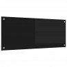 Panel kuchenny Czarny 100 x 40 cm szkło hartowane