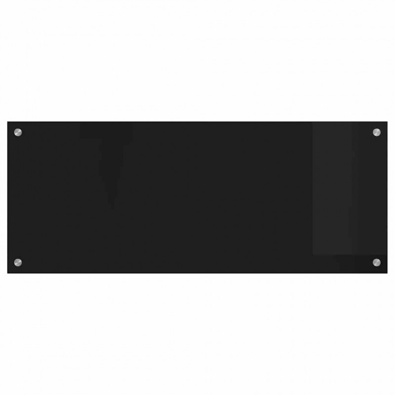 Panel kuchenny Czarny 100 x 40 cm szkło hartowane