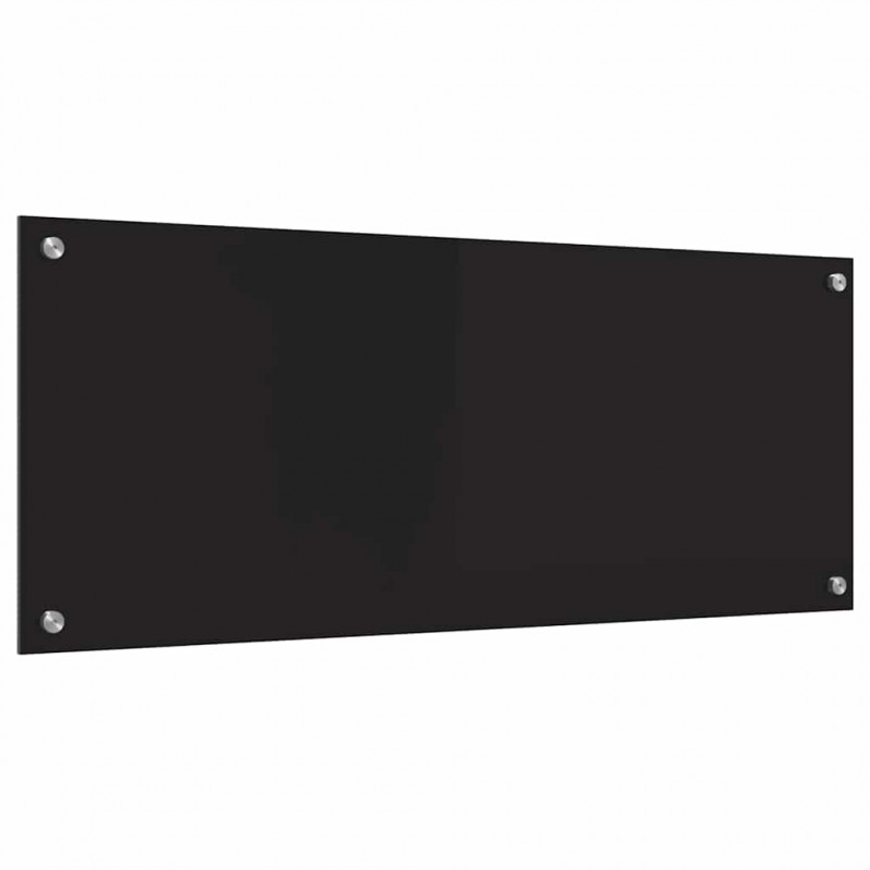 Panel kuchenny Czarny 100 x 40 cm szkło hartowane