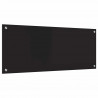 Panel kuchenny Czarny 100 x 40 cm szkło hartowane
