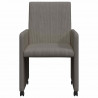 Krzesełka jadalne na kółkach 2 pcs Jasnoszary 57 x 66 x 94 cm