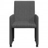 Krzesełka jadalne na kółkach 2 pcs ciemno szary 57 x 66 x 94 cm