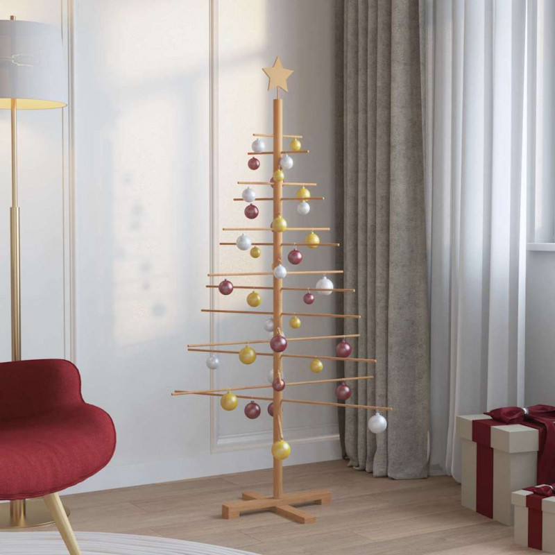 Drewniana choinka z podstawą Brązowy 150 cm Bambus
