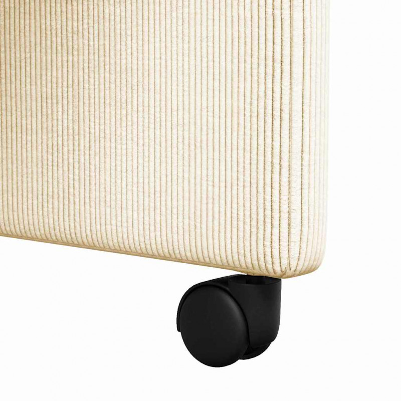 Krzesełka jadalne na kółkach 2 pcs Kremowy 57 x 66 x 94 cm