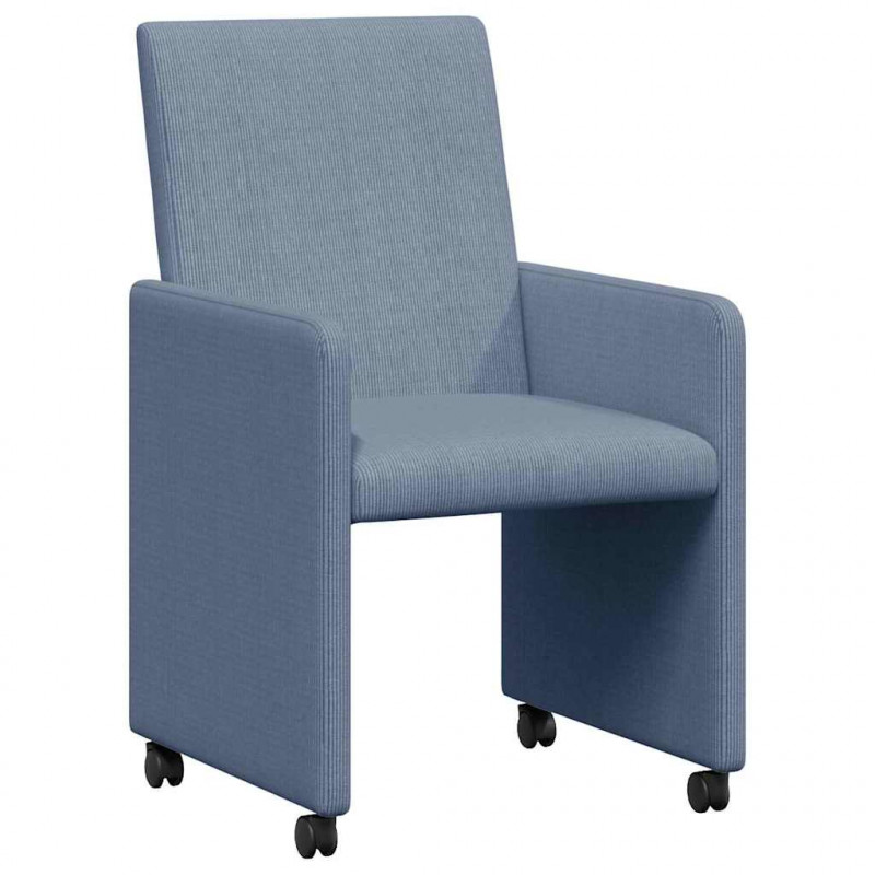 Krzesełka jadalne na kółkach 2 pcs Niebieski 57 x 66 x 94 cm