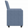 Krzesełka jadalne na kółkach 2 pcs Niebieski 57 x 66 x 94 cm