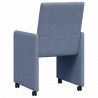 Krzesełka jadalne na kółkach 2 pcs Niebieski 57 x 66 x 94 cm