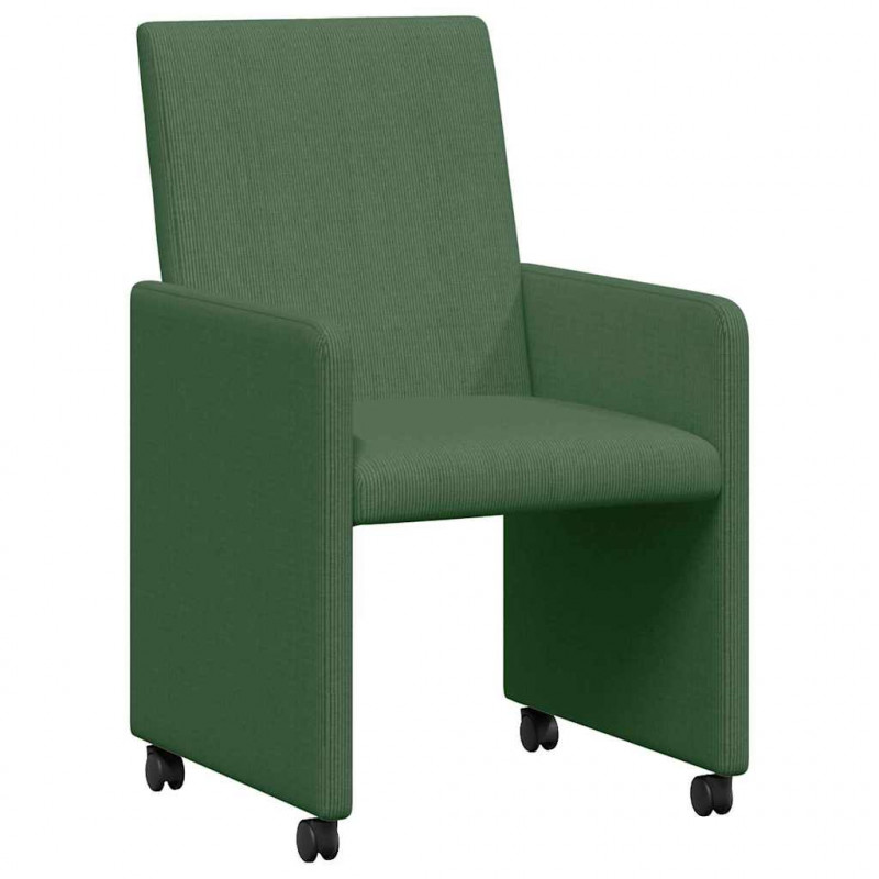 Krzesełka jadalne na kółkach z kółkami 2 pcs Szary zielony