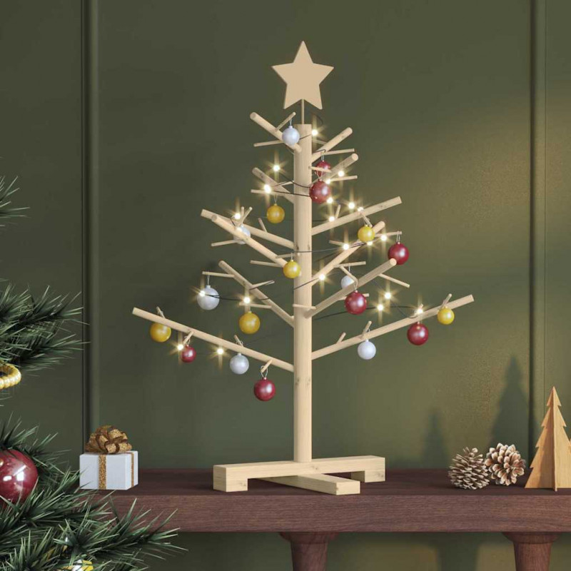 Drewniana choinka Naturalny 75 cm Lite drewno sosnowe