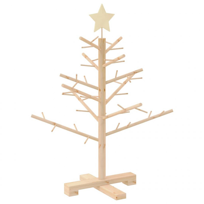 Drewniana choinka Naturalny 75 cm Lite drewno sosnowe