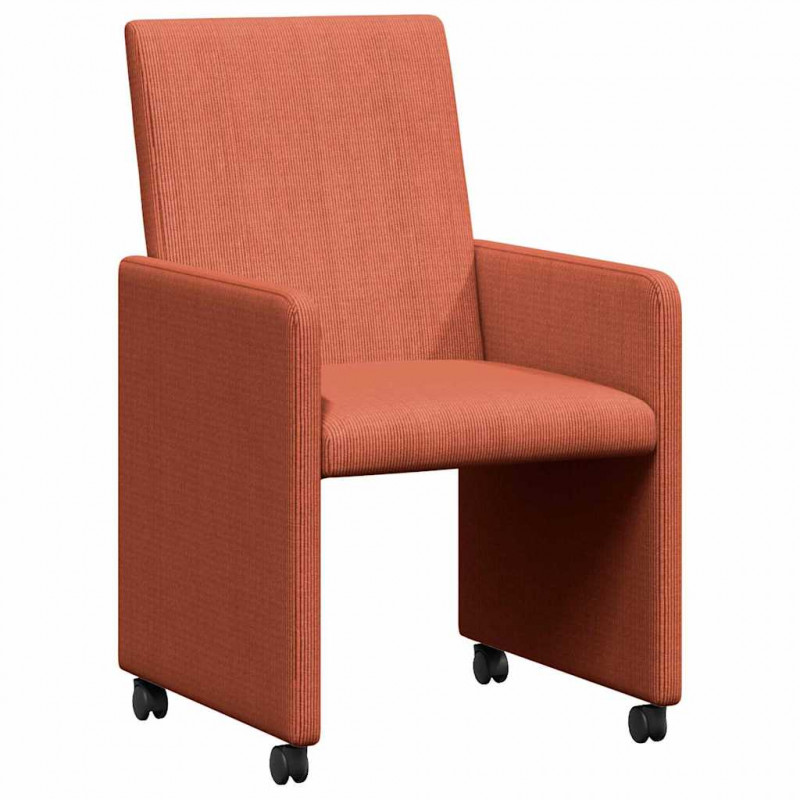 Krzesełka jadalne na kółkach 2 pcs Czerwono-pomarańczowy