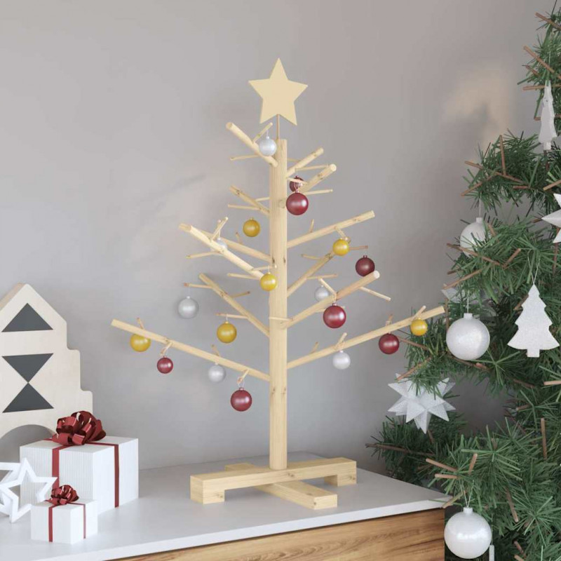 Drewniana choinka Naturalny 75 cm Lite drewno sosnowe