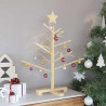 Drewniana choinka Naturalny 75 cm Lite drewno sosnowe